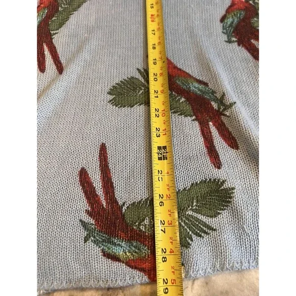 Show Me Your Mumu Blue Polly Parrot Canopy Sweater Womens Medium READ - Picture 10 of 12